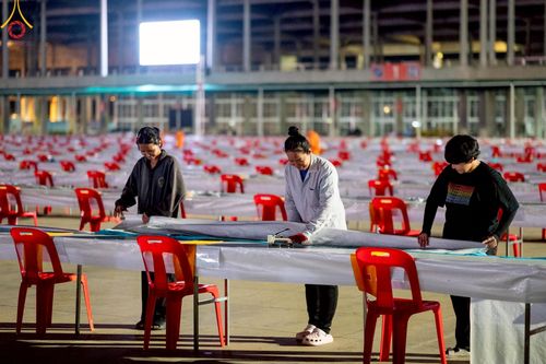 ภาพ No.219207:วันที่ 19-21 เมษายน พ.ศ. 2568 การเตรียมงานในลานธรรม , วิหารคด เพื่องานวันคุ้มครองโลก 22 เมษายน พ.ศ. 2568