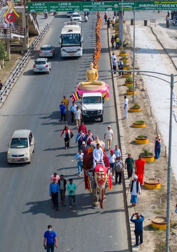 ภาพ No.132026:พิธีต้อนรับ พระ-สามเณร ธรรมยาตรา ในโครงการบรรพชา 1,250 รูป ณ แดนประสูติ สวนลุมพินี ประเทศเนปาล วันที่ 16-17 มีนาคม พ.ศ. 2567