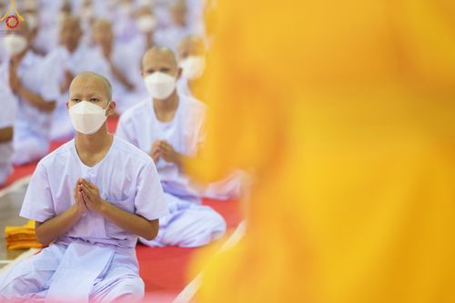 ภาพ No.79832:พิธีขอบรรพชา , พิธีคล้องอังสะ พิธีขอสรณคมน์และศีล , พิธีขอนิสสัย ในโครงการบรรพชาสามเณรฟื้นฟูพระพุทธศาสนาทั่วไทย วันเสาร์ที่ 8 เมษายน พ.ศ.2566