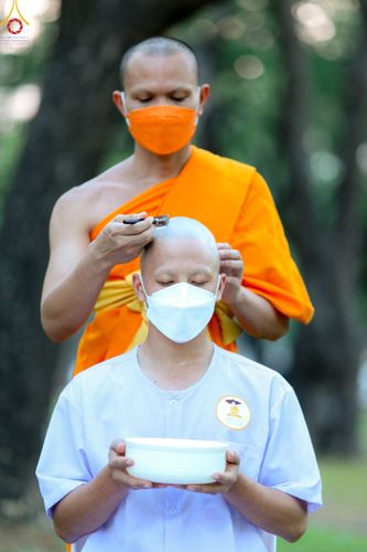 ภาพ No.80120:พิธีตัดปอยผมและปลงผมนาคธรรมทายาท โครงการอุปสมบทหมู่ธรรมทายาท พุทธศาสตร์สากลรุ่นที่ 7 (ภาคฤดูร้อน) วันอาทิตย์ที่ 9 เมษายน พ.ศ.2566
