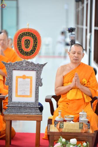 ภาพ No.343004:วันอาทิตย์ที่ 9 สิงหาคม พ.ศ.2569 พิธีมอบพัด ตั้งฐานานุกรม พระราชภาวนาวชิรวิเทศ วิ. ณ ห้องอาคารปลูกศรัทธา 2 วัดพระธรรมกาย