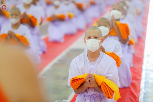 ภาพ No.79852:พิธีขอบรรพชา , พิธีคล้องอังสะ พิธีขอสรณคมน์และศีล , พิธีขอนิสสัย ในโครงการบรรพชาสามเณรฟื้นฟูพระพุทธศาสนาทั่วไทย วันเสาร์ที่ 8 เมษายน พ.ศ.2566