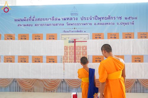 ภาพ No.208739:พระบาทสมเด็จพระเจ้าอยู่หัวทรงพระกรุณาโปรดเกล้าฯ พระราชทานภัตตาหารพระราชทาน แด่พระภิกษุ สามเณร ในการสอบบาลีสนามหลวง ณ วัดพระธรรมกาย วันที่ 22 กุมภาพันธ์ พ.ศ. 2568 ณ วัดพระธรรมกาย อำเภอคลองหลวง จังหวัดปทุมธานี