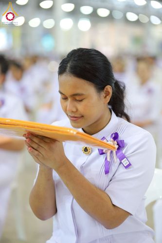 ภาพ No.215344:วันอาทิตย์ต้นเดือนที่ 6 เมษายน พ.ศ. 2568 ขบวนอัญเชิญผ้าป่าสมทบ มหาสังฆทาน 40,000 กว่าวัดทั่วประเทศ ณ สภาธรรมกายสากล วัดพระธรรมกาย