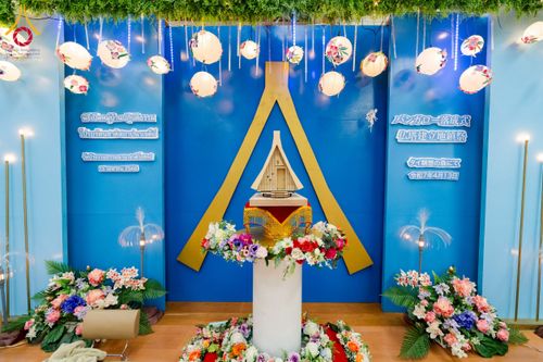 ภาพ No.220921:วันที่ 13 เมษายน พ.ศ. 2568 พิธีโปรยรัตนชาติปฐมเริ่มสถาปนาเจดีย์ และ พิธีเปิดหมู่บ้านปฏิบัติธรรม เพื่อการบรรลุธรรม ณ วัดป่าธรรมกายนานาชาติโทชิหงิ  ประเทศญี่ปุ่น