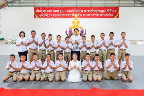 ภาพ No.228166:วันอาทิตย์ที่ 8 มิถุนายน พ.ศ. 2568 พิธีตักบาตรพระ 500 รูป ปีที่ 10 ณ ธุดงคสถานล้านนา อำเภอสันทราย จังหวัดเชียงใหม่