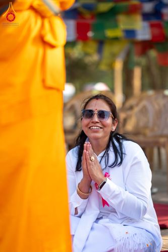 ภาพ No.132120:พิธีต้อนรับ พระ-สามเณร ธรรมยาตรา ในโครงการบรรพชา 1,250 รูป ณ แดนประสูติ สวนลุมพินี ประเทศเนปาล วันที่ 16-17 มีนาคม พ.ศ. 2567