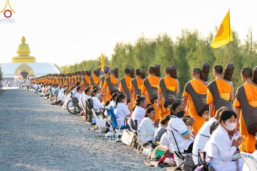 พิธีต้อนรับพระธรรมยาตรา ปีที่ 12 ณ อนุสรณ์สถานบางปลา จ.นครปฐม วันที่ 21 มกราคม พ.ศ. 2567