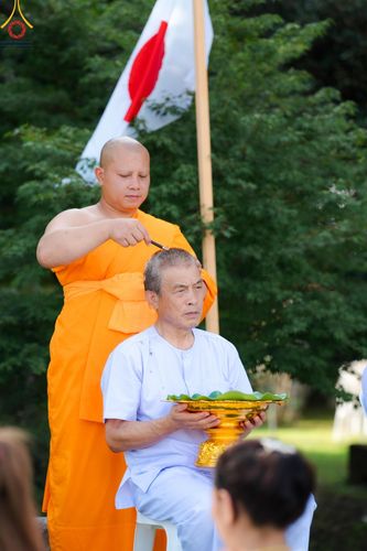 ภาพ No.147507:พิธีตัดปอยผม ขอขมา มอบบาตร ผ้าไตร โครงการปฐมอุปสมบท สมโภชอุโบสถ บูชาธรรม 80 ปี หลวงพ่อธัมมชโย ณ วัดพระธรรมกายโทชิหงิ ประเทศญี่ปุ่น วันพฤหัสบดีที่ 8 สิงหาคม พ.ศ. 2567