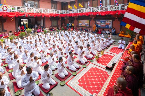 ภาพ No.313320:วันพุธที่ 11 มีนาคม พ.ศ. 2569 พิธีตัดปอยผมโครงการบรรพชาสามเณร  ณ วัดอเชศวร (Aksheswar Mahavihar) ประเทศเนปาล