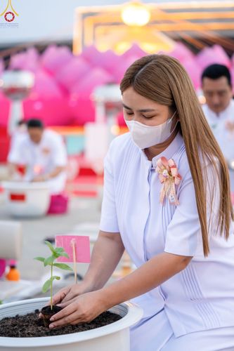 ภาพ No.90190:พิธีปลูกทรัพย์บานชื่น  เนื่องใน 139 ปี วันคล้ายวันเกิดด้วยรูปกายเนื้อ พระมงคลเทพมุนี (สด จนฺทสโร) พระผู้ปราบมาร วันอังคารที่ 10 ตุลาคม พ.ศ. 2566 ณ วัดพระธรรมกาย จ.ปทุมธานี