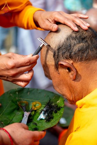 ภาพ No.209786:วันที่ 28 กุมภาพันธ์ พ.ศ.2568 พิธีเปิดโครงการบวชสามเณร พิธีถวายไทยธรรม พิธีขอขมามอบผ้าไตร  ณ เมืองปาตัน ประเทศเนปาล