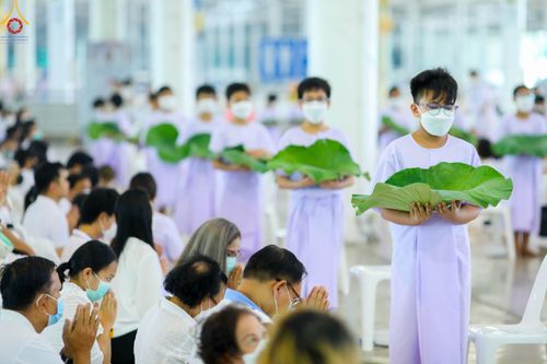 ภาพ No.78695:พิธีปลงผมนาคธรรมทายาท โครงการอบรมยุวธรรมทายาท มัชฌิมธรรมทายาท และธรรมทายาทรุ่นอุดมศึกษา ณ สภาธรรมกายสากล วัดพระธรรมกาย วันเสาร์ที่ 1 เมษายน พ.ศ. 2566