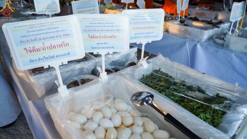 ภาพ No.74464:พิธีถวายภัตตาหารเป็นสังฆทาน แด่คณะพระธรรมยาตราฯ ในโครงการธรรมยาตรากตัญญูบูชา มหาปูชนียาจารย์ พระมงคลเทพมุนี(สด จนฺทสโร) พระผู้ปราบมาร อนุสรณ์สถาน 7 แห่ง ปีที่ 11 วันที่ 26 มกราคม พ.ศ. 2566