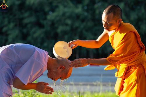 ภาพ No.82617:พิธีตัดปอยผมและปลงผมนาคธรรมทายาท ในโครงการอุปสมบทหมู่ธรรมทายาทพุทธศาสตร์สากล รุ่นที่ 7 (ภาคฤดูฝน) วันอาทิตย์ที่ 11 มิถุนายน พ.ศ. 2566 ณ  วัดพระธรรมกาย