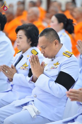 ภาพ No.280659:วันศุกร์ที่ 12 ธันวาคม พ.ศ.2568 พิธีบำเพ็ญกุศลปัญญาสมวาร (50 วัน) อุทิศถวายพระราชกุศลแด่ “พระพันปีหลวง” ณ วัดพระธรรมกาย