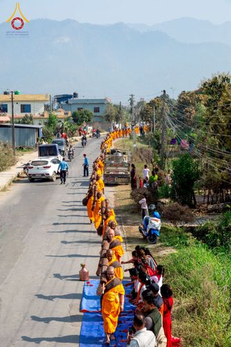 ภาพ No.212896:วันที่ 14 - 15 มีนาคม พ.ศ. 2568 คณะสงฆ์และสามเณรเดินธรรมยาตรา ในโครงการบวชสามเณรเนปาล 500 รูป ไปยังสถานที่รอบมายาเทวีและลุมพินีเกรด ณ ลุมพินี ประเทศเนปาล