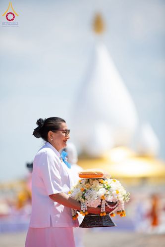 ภาพ No.211519:วันอาทิตย์ที่ 16 มีนาคม พ.ศ. 2568 พิธีทอดผ้าป่าฉลองปทุมเจดีย์ ณ ศูนย์อบรมเยาวชนปัตตานี