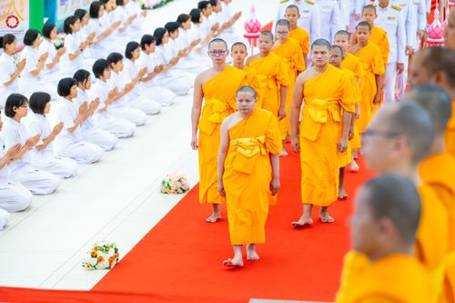 ภาพ No.78571:พิธีต้อนรับสัญญาบัตร พัดยศ ผ้าไตรและถวายมุทิตาสักการะฯ พระครูสิทธิรัตนวิเทศ และ พระครูวิเทศสันติคุณ วันอังคารที่ 28 มีนาคม พ.ศ. 2566 ณ อุโบสถวัดพระธรรมกาย