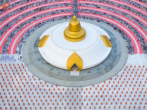 ภาพ No.118584:พิธีตักบาตรพระธรรมยาตรา ปีที่ 12 ณ อนุสรณ์สถานลำดับที่ 5 สถานที่เผยแผ่วิชชาธรรมกายครั้งแรก อนุสรณ์สถานบางปลา จ.นครปฐม วันที่ 25 มกราคม พ.ศ. 2567