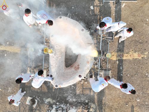 ภาพ No.79534:พิธีเททองหล่อพระประธาน ประจำอุโบสถวัดสายสุวพรรณ ณ มณฑลพิธีฯ ธรรมอุทยาน สัตตมหาสถาน หน้าอุโบสถวัดสายสุวพรรณ ต.คลองสี่ อ.คลองหลวง จ.ปทุมธานี วันเสาร์ที่ 1 เมษายน พ.ศ. 2566