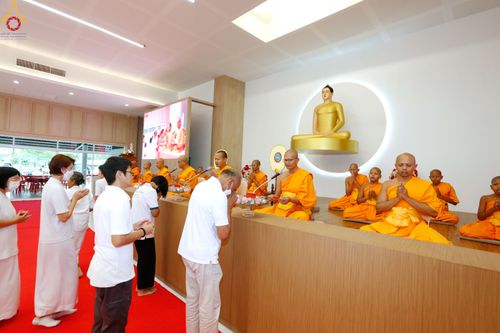 ภาพ No.83290:พิธีถวายสังฆทานคณะสงฆ์ 85 รูป  และพิธีทอดผ้าป่ายกช่อฟ้าดวงแก้ว มหาวิหารหลวงปู่  วันอาทิตย์ที่ 18 มิถุนายน 2566 ณ ศูนย์ปฏิบัติธรรมภาคใต้ อ.บางกล่ำ จ.สงขลา