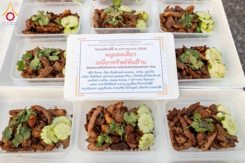 ภาพ No.195981:พิธีถวายภัตตาหารเป็นสังฆทาน แด่พระธรรมยาตรา ณ วัดโบสถ์(บน) ตำบลบางคูเวียง อำเภอบางกรวย จังหวัดนนทบุรี ในโครงการธรรมยาตรา กตัญญูบูชา มหาปูชนียาจารย์ พระมงคลเทพมุนี(สด จนฺทสโร) พระผู้ปราบมาร อนุสรณ์สถาน 7 แห่ง ปีที่ 13 วันที่ 16 มกราคม พ.ศ. 2568