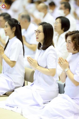 ภาพ No.222870:วันอาทิตย์ต้นเดือนที่ 4 พฤษภาคม พ.ศ. 2568 พิธีบูชาข้าวพระ ณ สภาธรรมกายสากล วัดพระธรรมกาย