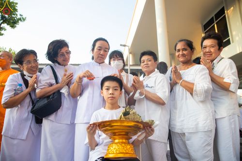 ภาพ No.78442:พิธีตัดปอยผม โครงการหน่อแก้วเปรียญธรรมรุ่นที่ 11  วันที่ 26 มีนาคม พ.ศ.2566  ณ หมู่กุฏิสามเณร อาคารค่ายจองแชมป์ วัดพระธรรมกาย