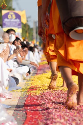 ภาพ No.110408:พิธีต้อนรับพระธรรมยาตรา ในโครงการธรรมยาตรากตัญญูบูชา มหาปูชนียาจารย์ พระมงคลเทพมุนี(สด จนฺทสโร) พระผู้ปราบมาร อนุสรณ์สถาน 7 แห่ง ปีที่ 12 วันที่ 11 มกราคม พ.ศ. 2567 ณ อนุสรณ์สถานลำดับที่ 3 สถานที่เกิดใหม่ในเพศสมณะ วัดสองพี่น้อง จ.สุพรรณบุรี