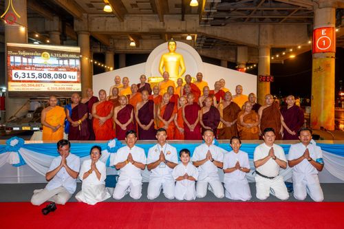 ภาพ No.59897:คณะสงฆ์และสาธุชนร่วมใจกัน สวดมนต์บทธัมมจักกัปปวัตนสูตร ครบ 6,315,808,080 จบ และจุดประทีปแปรอักษร ถวายเป็นพุทธบูชา เนื่องในวาระ "ฉลองอายุวัฒนมงคล 80 ปี หลวงพ่อธัมมชโย" ณ ลานธรรม มหารัตนวิหารคด วัดพระธรรมกาย