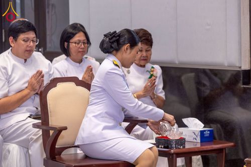 ภาพ No.231262:วันพฤหัสบดีที่ 3 กรกฏาคม พ.ศ. 2568 พิธีมุทิตาสักการะพระภิกษุนาคหลวง พระมหาพนาวัฒน์ ธมฺมนฺตคามี (จันทร์เผือก) เปรียญธรรม ๙ ประโยค ณ วัดพระธรรมกาย ปทุมธานี