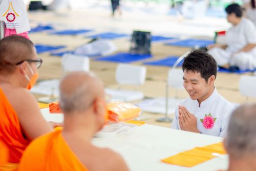 ภาพ No.117426:พิธีถวายภัตตาหารเป็นสังฆทาน แด่คณะพระธรรมยาตรา วันที่ 23 มกราคม พ.ศ. 2567 ณ อนุสรณ์สถานบางปลา อ.บางเลน จ.นครปฐม