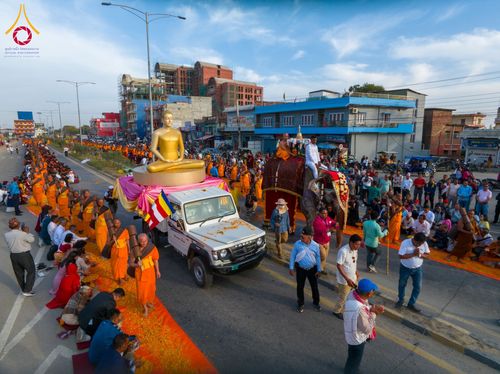 ภาพ No.132058:พิธีต้อนรับ พระ-สามเณร ธรรมยาตรา ในโครงการบรรพชา 1,250 รูป ณ แดนประสูติ สวนลุมพินี ประเทศเนปาล วันที่ 16-17 มีนาคม พ.ศ. 2567