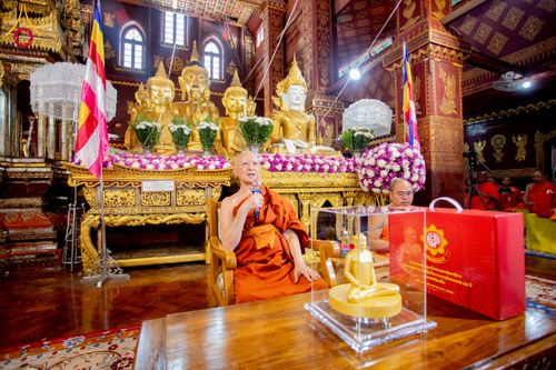 ภาพ No.224414:วันที่ 8 พฤษภาคม พ.ศ. 2568 พิธีถวายมหาสังฆทาน 101 วัด  บูชาธรรมอายุวัฒนมงคล 100 ปี สมเด็จอาชญาธรรมพระเจ้า สมเด็จพระสังฆราชแห่งคณะสงฆ์ไทยเขิน นครเชียงตุง ในนามพระครูบาไชยบูลย์ ธัมมชโย ณ วัดราชฐานหลวงเชียงยืน รัฐฉาน สาธารณรัฐแห่งสหภาพเมียนมา