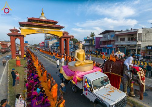 ภาพ No.132067:พิธีต้อนรับ พระ-สามเณร ธรรมยาตรา ในโครงการบรรพชา 1,250 รูป ณ แดนประสูติ สวนลุมพินี ประเทศเนปาล วันที่ 16-17 มีนาคม พ.ศ. 2567