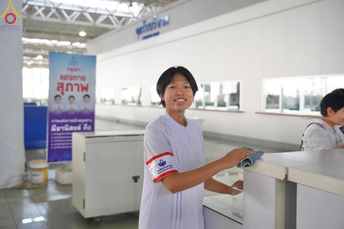 ภาพ No.134601:V.35 เพื่อบุญต้นเดือน การรับบุญของเจ้าหน้าที่หน่วยงานต่างๆ เพื่องานบุญวันอาทิตย์ต้นเดือน ณ วัดพระธรรมกาย วันที่ 7 เมษายน พ.ศ. 2567