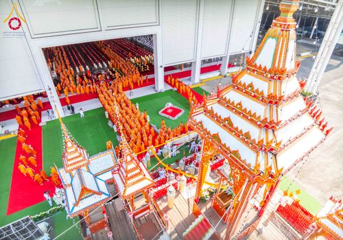 ภาพ No.316652:วันอาทิตย์ที่ 29 มีนาคม พ.ศ. 2569 พิธีทอดผ้าบังสุกุลและพิธีชำระร่าง โยมพ่อณรงค์ จินตมากุล  สิริอายุ 99 ปี 11 เดือน โยมบิดา พระครูปลัดรัตนวีรวัฒน์ (รังสฤษดิ์ อิทฺธิจินตโก) ที่ปรึกษาเจ้าคณะจังหวัดปทุมธานี เจ้าอาวาสวัดพระธรรมกาย  ณ ฌาปนสถานชั่วคราว ทางเข้า 