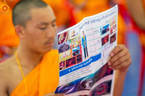 ภาพ No.315222:​วันอาทิตย์ที่ 22 มีนาคม พ.ศ.2569 สามเณรธรรมทายาทเนปาล 500 รูป ฟังธรรม สวดมนต์ ปฏิบัติธรรมร่วมกัน  ณ International Assembly and Meditation Hall Lumbini