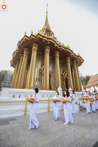 ภาพ No.79393:พิธีเวียนประทักษิณ ขอขมา มอบผ้าไตร โครงการบรรพชาสามเณรฟื้นฟูพระพุทธศาสนาทั่วไทย ณ วัดพระพุทธบาทราชวรมหาวิหาร อ.พระพุทธบาท จ.สระบุรี วันที่ 1 เมษายน พ.ศ. 2566