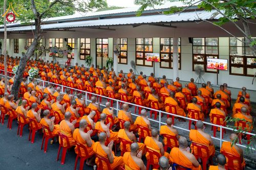 ภาพ No.314913:วันอาทิตย์ที่ 22 มีนาคม พ.ศ. 2569 พิธีบำเพ็ญกุศล คุณพ่อณรงค์ จินตมากุล  สิริอายุ 99 ปี 11 เดือน โยมบิดา พระครูปลัดรัตนวีรวัฒน์ (รังสฤษดิ์ อิทฺธิจินตโก) ที่ปรึกษาเจ้าคณะจังหวัดปทุมธานี เจ้าอาวาสวัดพระธรรมกาย  ณ ห้องปลูกศรัทธา 2 วัดพระธรรมกาย ปทุมธานี