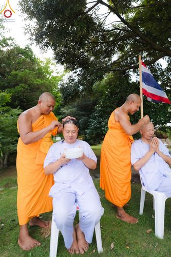 ภาพ No.147527:พิธีตัดปอยผม ขอขมา มอบบาตร ผ้าไตร โครงการปฐมอุปสมบท สมโภชอุโบสถ บูชาธรรม 80 ปี หลวงพ่อธัมมชโย ณ วัดพระธรรมกายโทชิหงิ ประเทศญี่ปุ่น วันพฤหัสบดีที่ 8 สิงหาคม พ.ศ. 2567