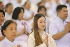ภาพ No.215256:วันอาทิตย์ต้นเดือนที่ 6 เมษายน พ.ศ. 2568 พิธีบูชาข้าวพระ สภาธรรมกายสากล วัดพระธรรมกาย