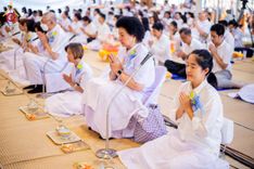 ภาพ No.195917:พิธีถวายภัตตาหารเป็นสังฆทาน แด่พระธรรมยาตรา ณ วัดโบสถ์(บน) ตำบลบางคูเวียง อำเภอบางกรวย จังหวัดนนทบุรี ในโครงการธรรมยาตรา กตัญญูบูชา มหาปูชนียาจารย์ พระมงคลเทพมุนี(สด จนฺทสโร) พระผู้ปราบมาร อนุสรณ์สถาน 7 แห่ง ปีที่ 13 วันที่ 16 มกราคม พ.ศ. 2568