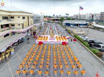 ภาพ No.241871:วันอาทิตย์ที่ 31 สิงหาคม พ.ศ. 2568 พิธีทำบุญแด่คณะสงฆ์ 122 รูป ฉลอง 121 ปี อำเภอคลองหลวง จ.ปทุมธานี เพื่อนำส่งช่วยเหลือคณะสงฆ์ 323 วัด 4 จังหวัดชายแดนภาคใต้ และช่วยเหลือประชาชนจากเหตุปะทะ แนวชายแดนไทย-กัมพูชา ณ บริเวณหน้าที่ว่าการอำเภอคลองหลวง จังหวัดปทุ
