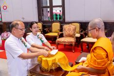 ภาพ No.231275:วันพฤหัสบดีที่ 3 กรกฏาคม พ.ศ. 2568 พิธีมุทิตาสักการะพระภิกษุนาคหลวง พระมหาพนาวัฒน์ ธมฺมนฺตคามี (จันทร์เผือก) เปรียญธรรม ๙ ประโยค ณ วัดพระธรรมกาย ปทุมธานี