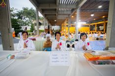 ภาพ No.189442:พิธีถวายภัตตาหารเป็นสังฆทาน แด่พระธรรมยาตรา ในโครงการธรรมยาตรา กตัญญูบูชา มหาปูชนียาจารย์ พระมงคลเทพมุนี(สด จนฺทสโร) พระผู้ปราบมาร อนุสรณ์สถาน 7 แห่ง ปีที่ 13 ณ อนุสรณ์สถานมหาวิหารพระมงคลเทพมุนี (โลตัสแลนด์) อ.สองพี่น้อง จ.สุพรรณบุรี วันที่ 5 มกราคม 2568