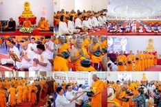 วันอังคารที่ 17 มีนาคม พ.ศ. 2569 พิธีตักบาตรฉลองสามเณรใหม่ 500 รูป  ณ มณฑลพิธีลุมพินี ประเทศเนปาล