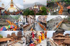 วันจันทร์ที่ 30 มีนาคม พ.ศ.2569 จาริกบิณฑบาตสยมภูนาทสู่พระราชวังหนุมานโดกา ประเทศเนปาล