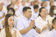 ภาพ No.215257:วันอาทิตย์ต้นเดือนที่ 6 เมษายน พ.ศ. 2568 พิธีบูชาข้าวพระ สภาธรรมกายสากล วัดพระธรรมกาย